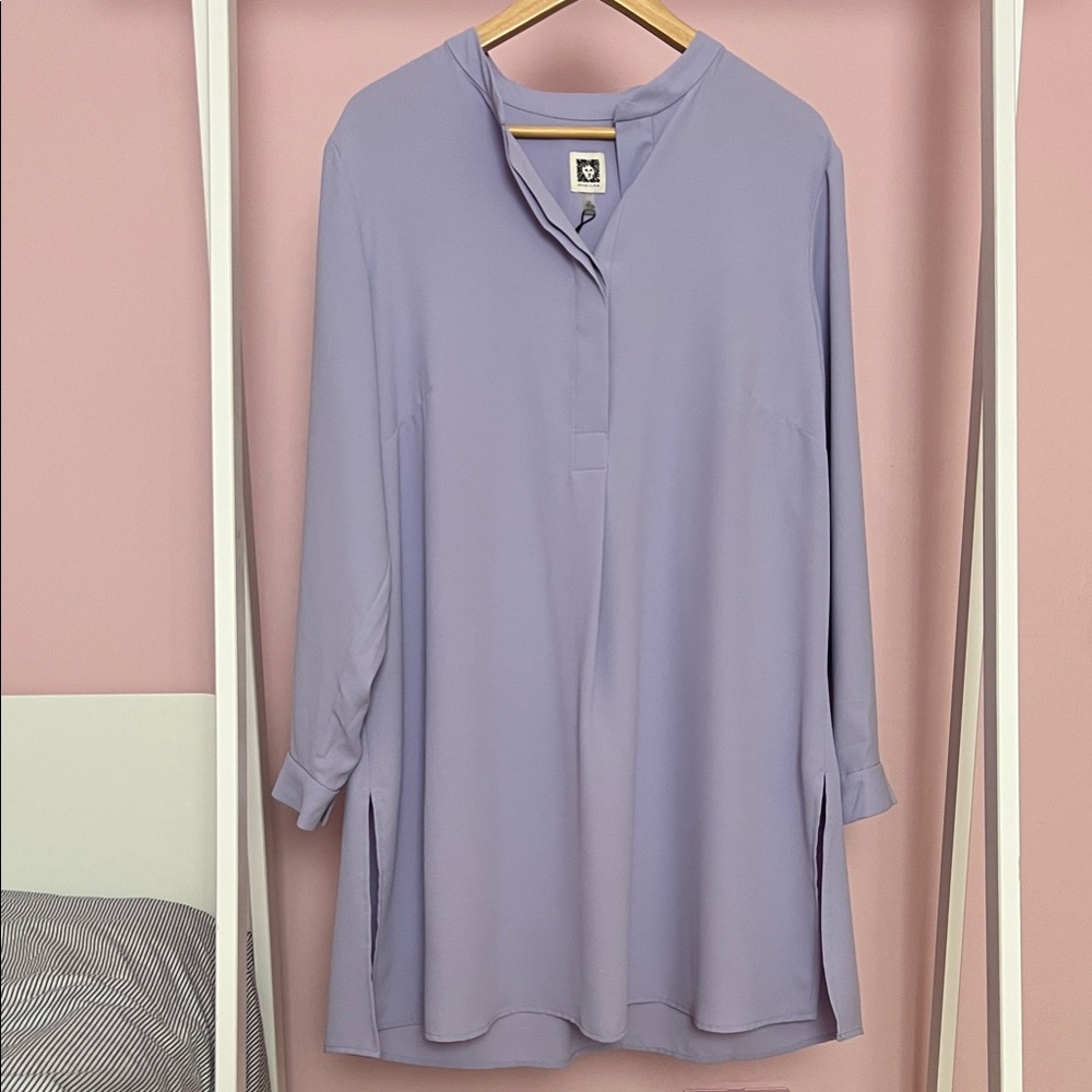 Anne Klein Soft Purple Tunic Dress